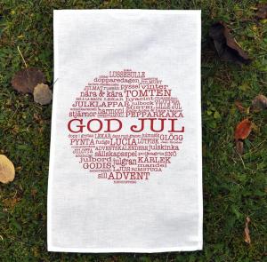 Kökshandduk God Jul (Julord)